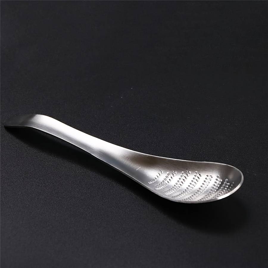 1pc Kitchen Tool Set Stainless Steel Spoon Design Ginger Garlic Wasabi Mustard Grater Multi-P