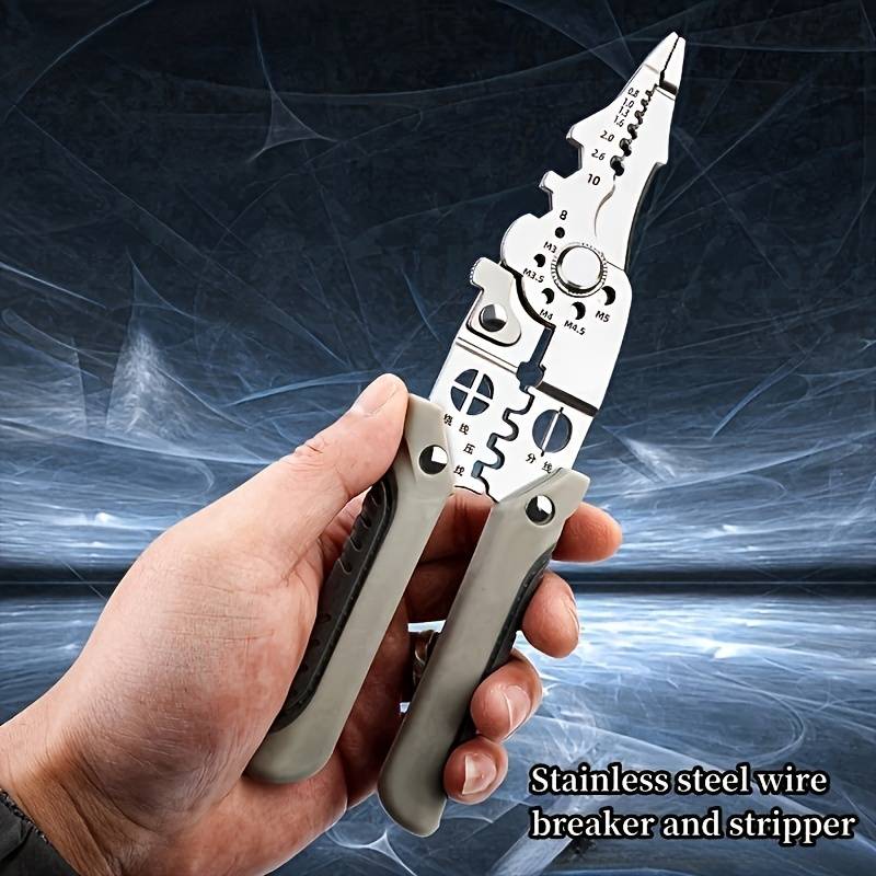 1Pc Stainless Steel Wire Cutter Stripper Repair Tools