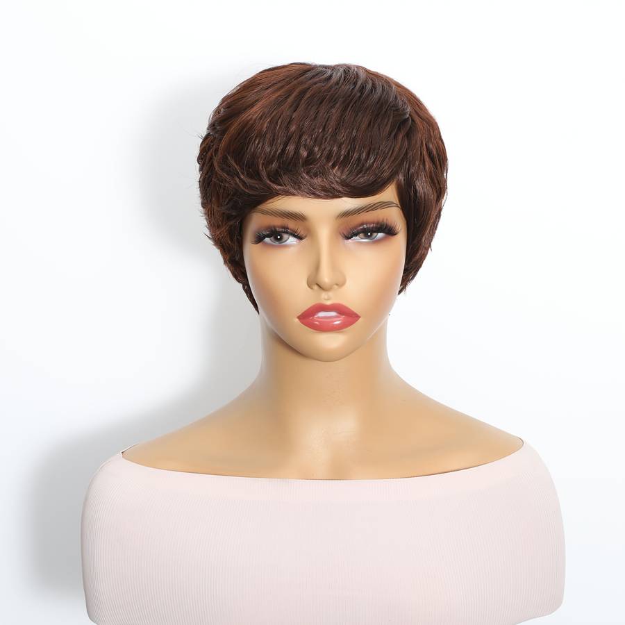 1Pc Dark Brown 10.16cm Fashion Design Wig