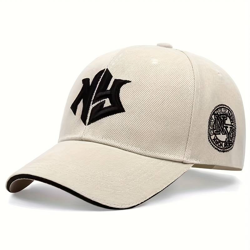 1pc Men'S Classic Embroidered Trucker Cap 100% Polyester Adjustable Dad Hat with Alphabet Pat