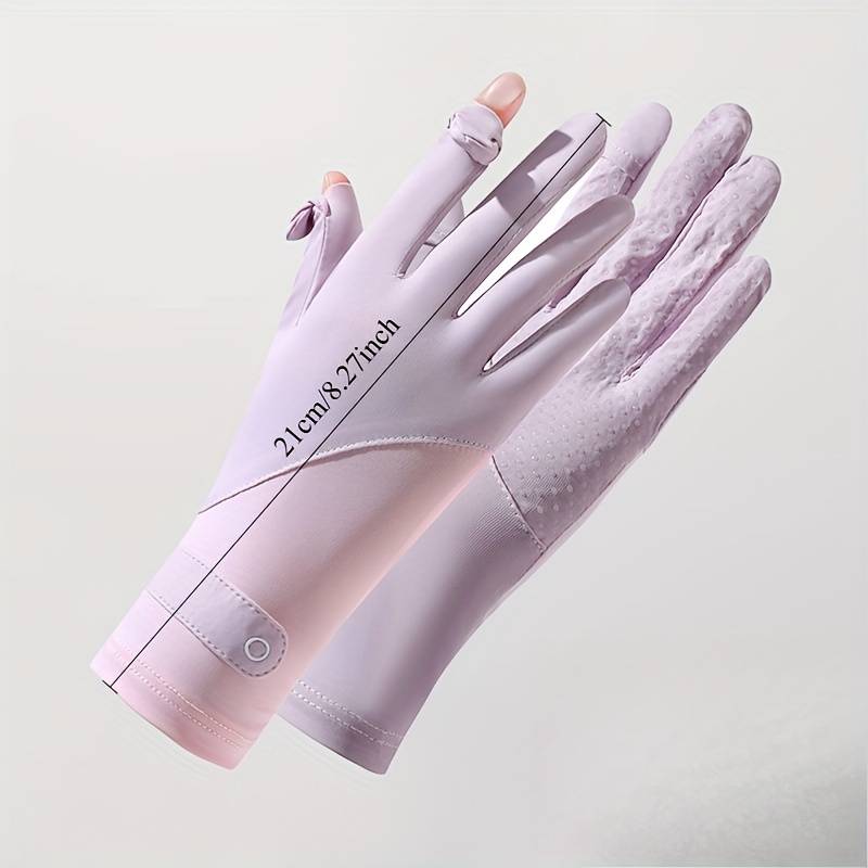 1 Pair Pink Purple Breathable Non Slip Gloves