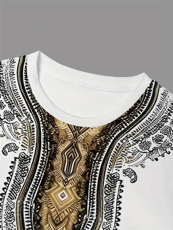 Men's Ethnic Totem T-Shirt - Soft, Breathable, Casual Crew Neck