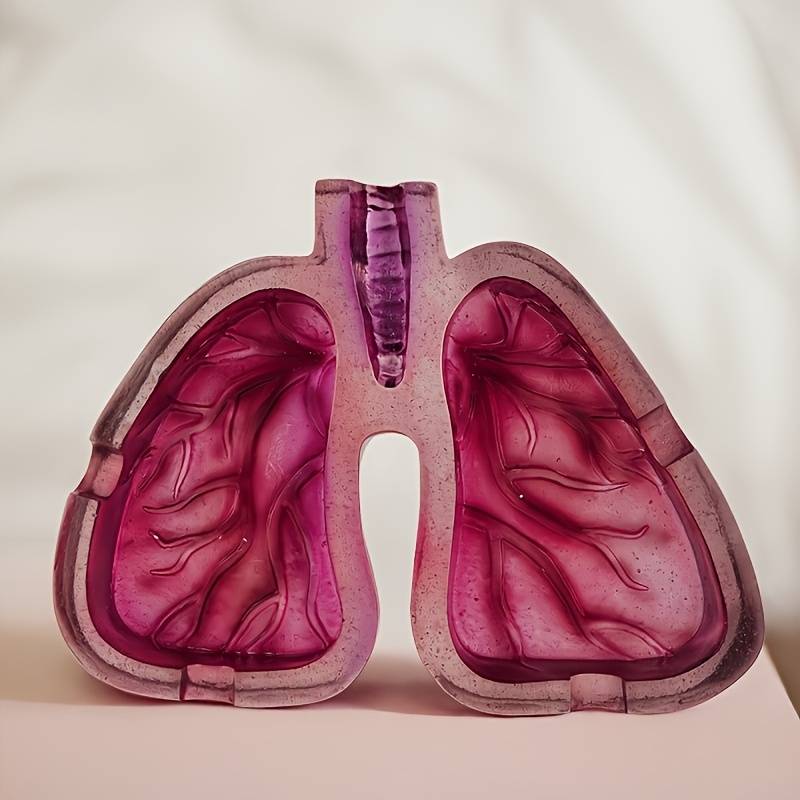 1pc Artistic Resin Ashtray with Lung Design Creative Home Office Decor Gift Unique Smoking