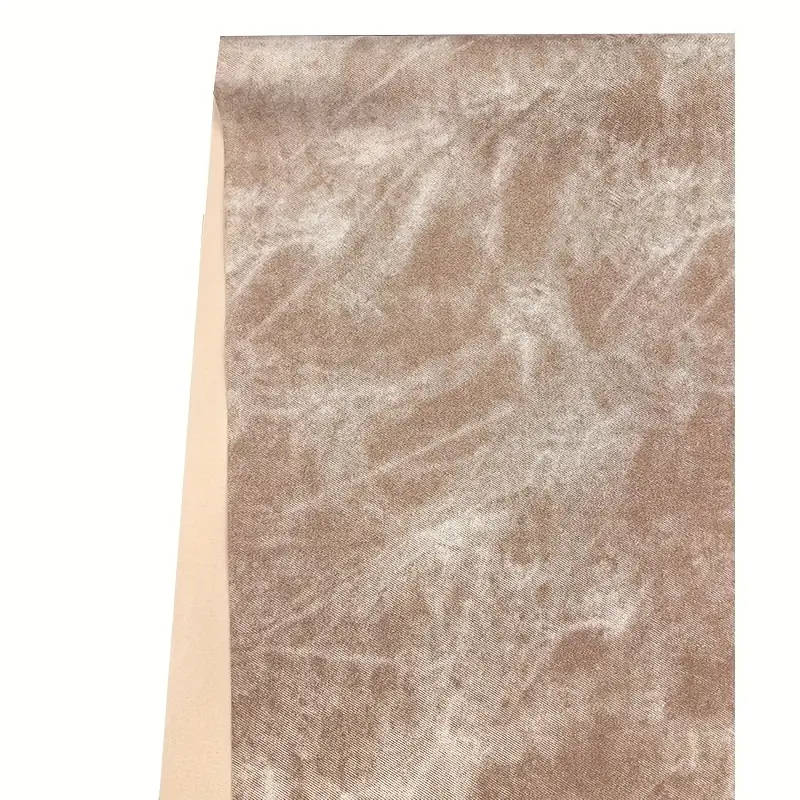 1 x 11.8X53 inch Faux Denim Leather Fabric Roll Khaki 1