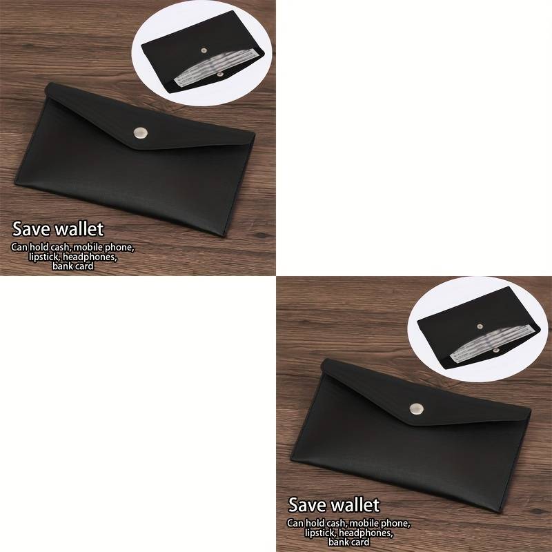 1pc A Wallet Made of Faux Leather with 1 Or 2 Buttons a Reusable Coin Envelope Wallet a Simple So
