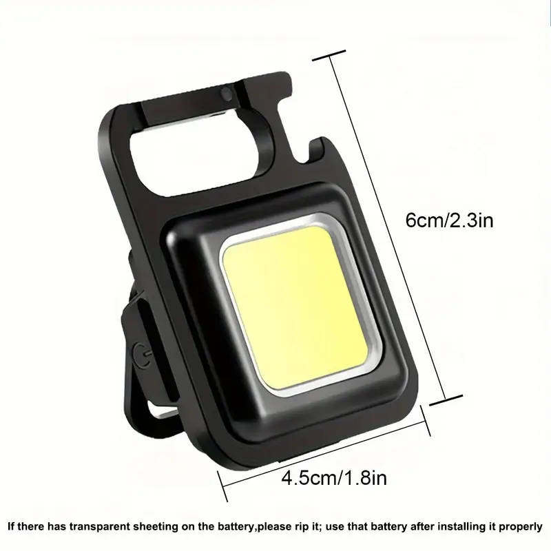 Multifunctional USB Charging Mini Keychain Light,4 Modes Portable LED Work Flashlight with hook&magn