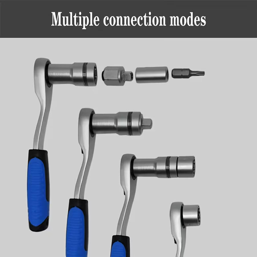 29pcs pass through socket set 1 4 inch drive   socket wrench kit ratchet set with universal joint deep socket set low profile go through socket srench set Product details 3