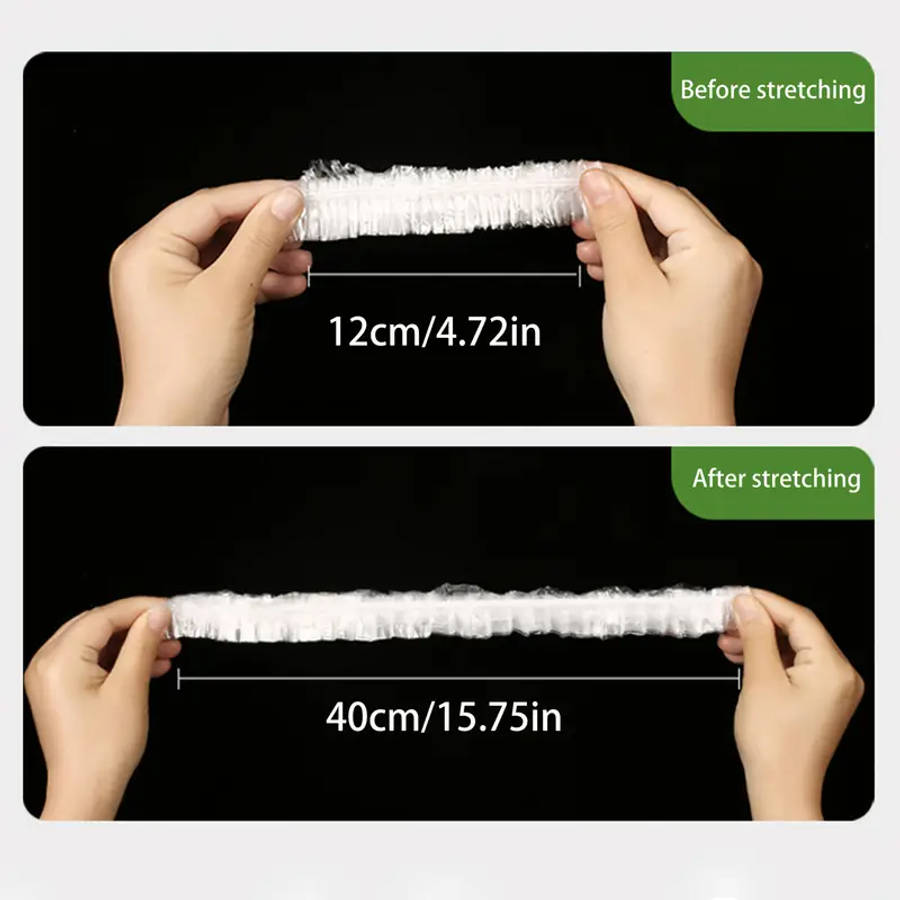 Disposable Food Covers with Elastic Edge, Durable and Convenient for Various Tableware Use, Dustproo