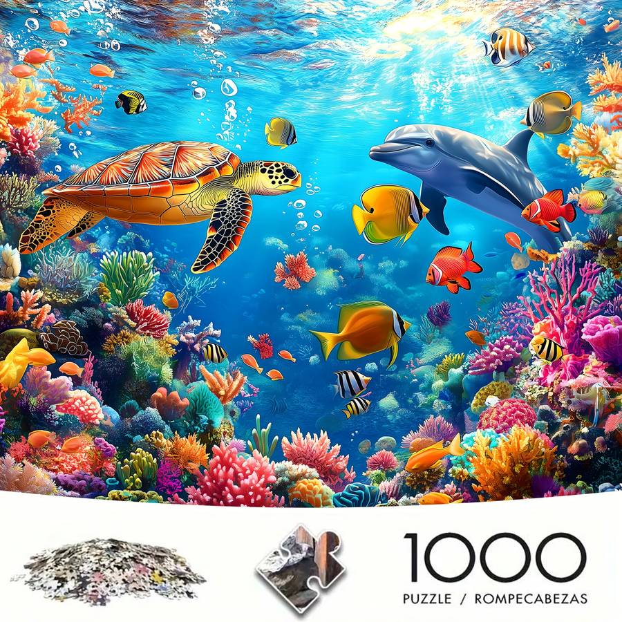 1000pcs Underwater World Jigsaw Puzzle for Adults Relax Home Decor Vibrant Marin