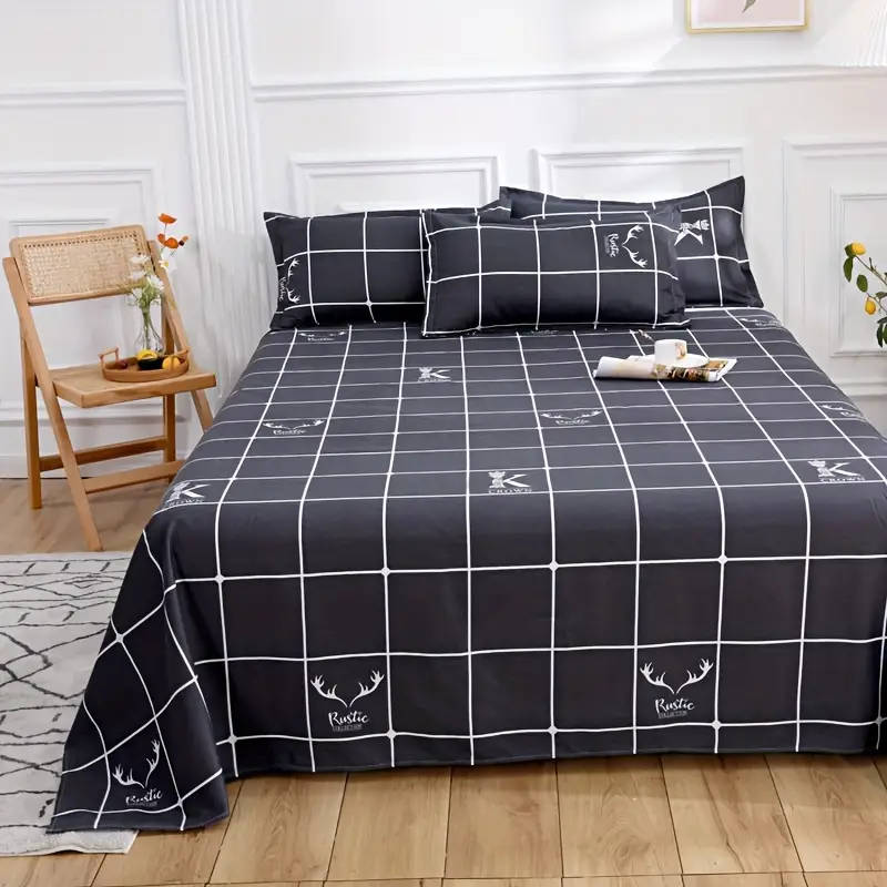 1 Modern Bed Sheet Without Pillowcase Or Pillow Core Tidal Grid 230cm*230cm