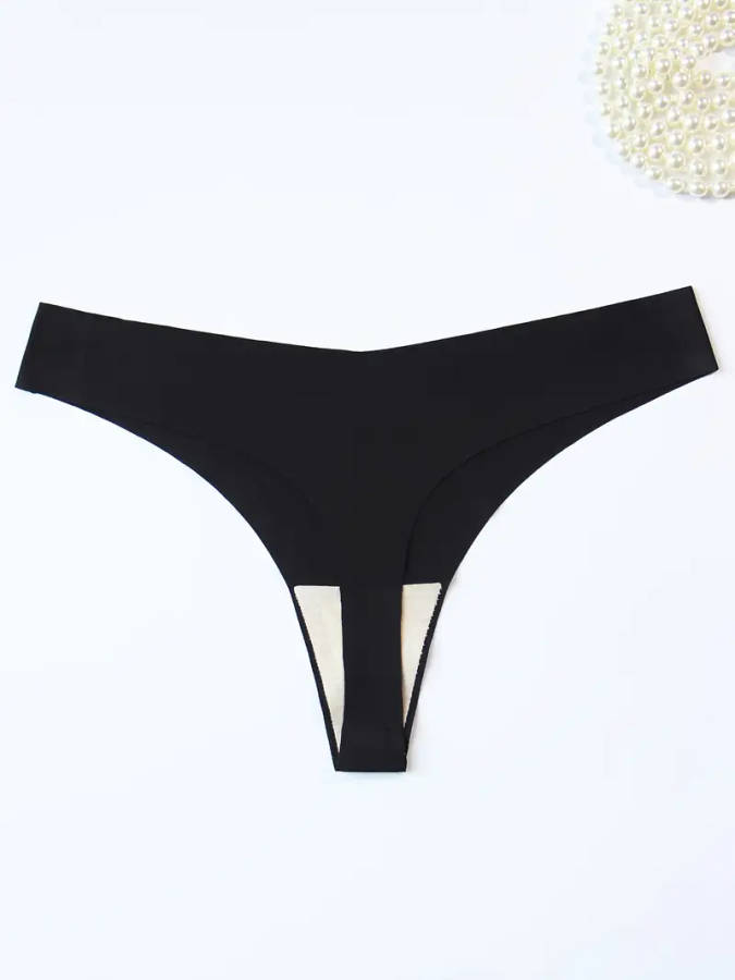 12pcs Size XS Plain-Colored Non-Marked V-Style Sexy Ladies Underwear Non-Marked Breathable Soft
