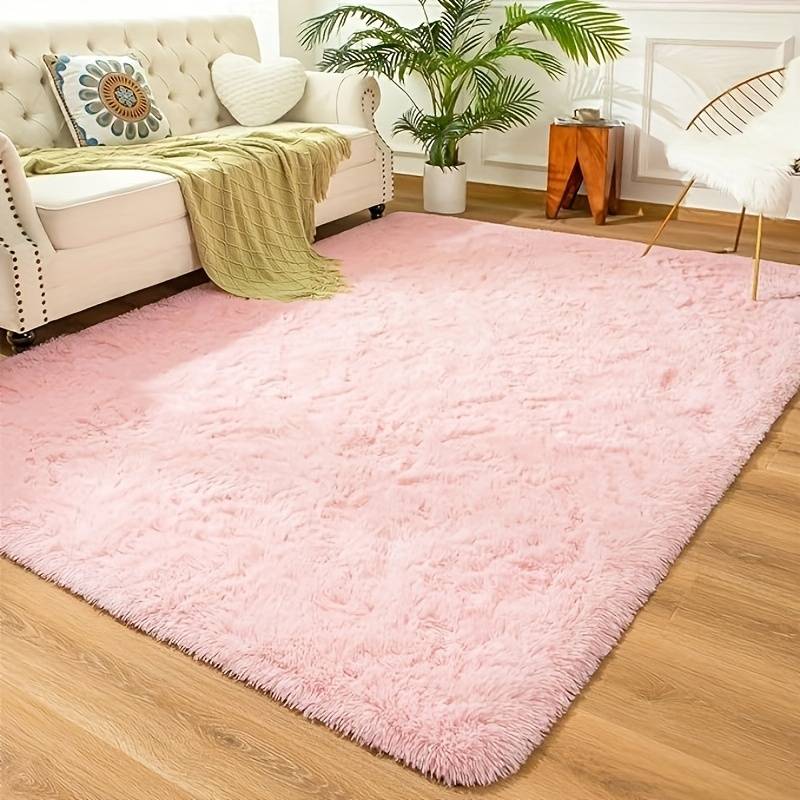 1Pc Pink 200x200cm 78.74x78.74inch Floor Mat