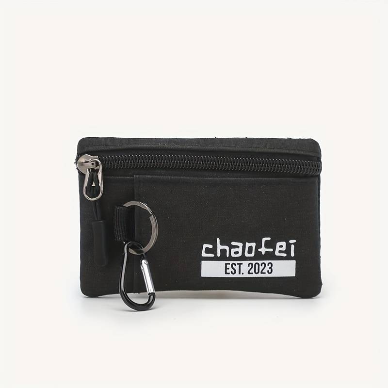 1pc Oxford Fabric Coin Purse Portable Key Card Holder Fashionable Mixed Colors