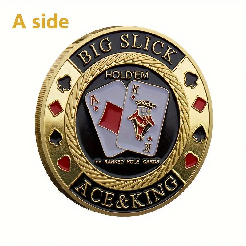 Big Slick Ace of Spades Collectible Poker Coin with Capsule 40MM Wide
