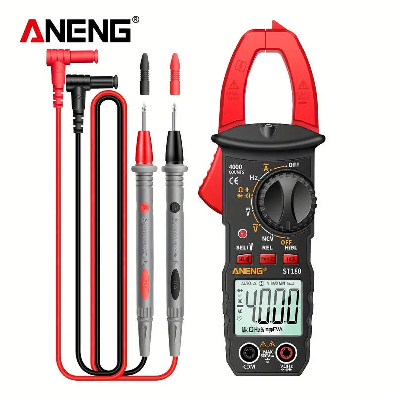 1pc ST180 4000 Counts Digital Clamp Multimeter High Precision AC DC Voltage Current Resistance