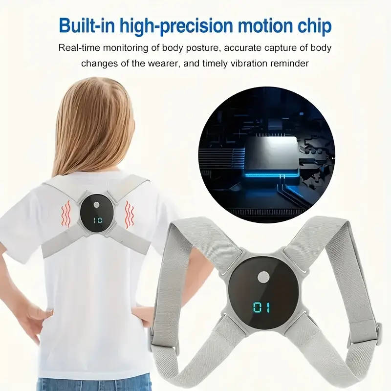 Smart Posture Corrector With LCD Display