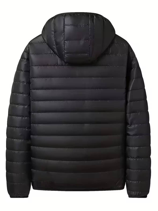 Men's Warm Padded Coat - XL - Black