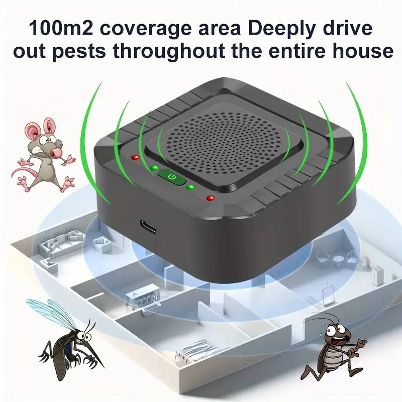 1pc Soundwave Technology Insect Repellent Indoor Electronic Plug-In Insect Repellent USB Direct Plug