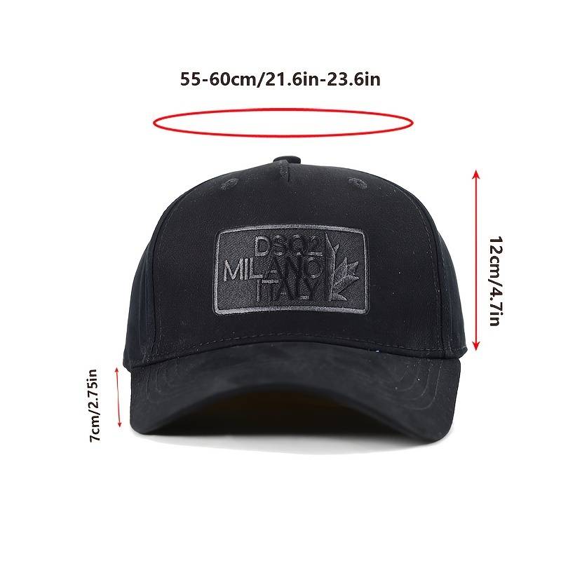 1pc DSQ2 Italy Maple Leaf Baseball Cap Adjustable Snapback Lightweight Cotton Black with White
