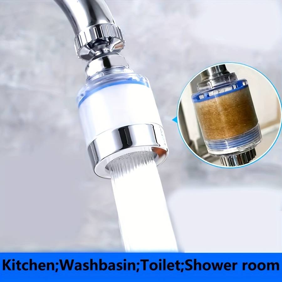 1pc 6-in-1 Combination Home Kitchen Faucet Water Filter System Metal and Plastic Non-Electric Un