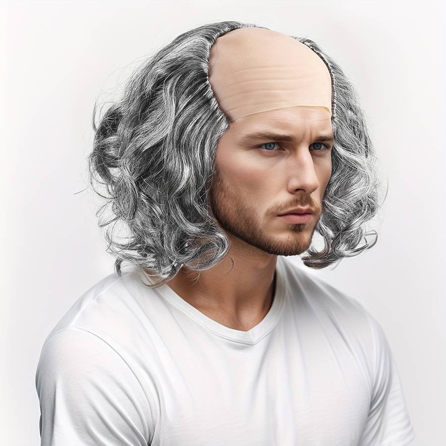1Pc Silvery Grey Fashion Design Wig