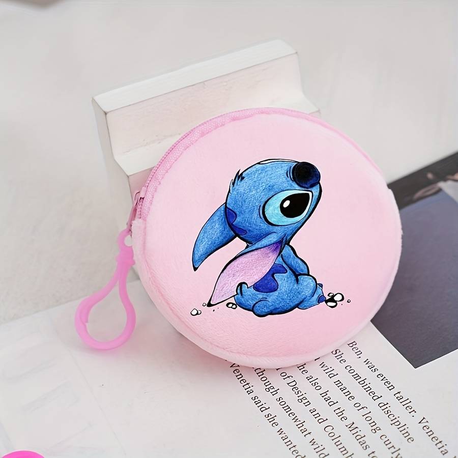 1pc Disney Stitch Small Change Bag Convenient for Daily Outings Dopamine Cute Girl's Heart Coin P