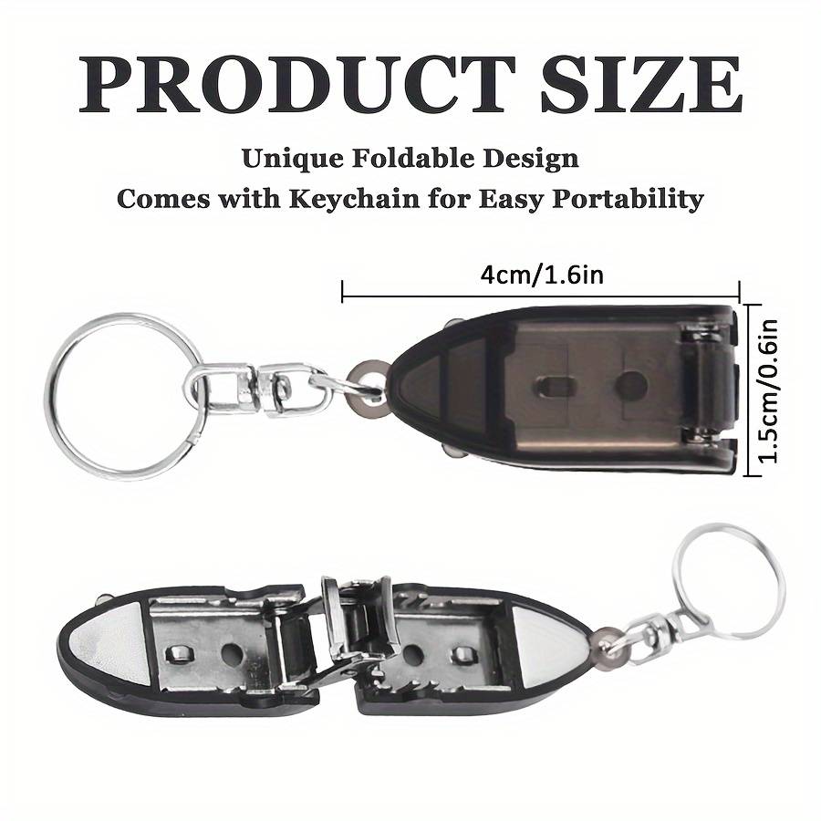 1pc Travel Nail Clipper Keychain Portable Thick Nail Special Nail Clipper with Nail File Mini F
