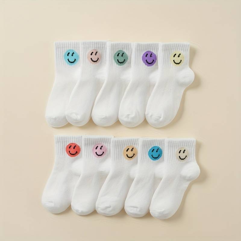 10 Pairs White S High Elastic Socks