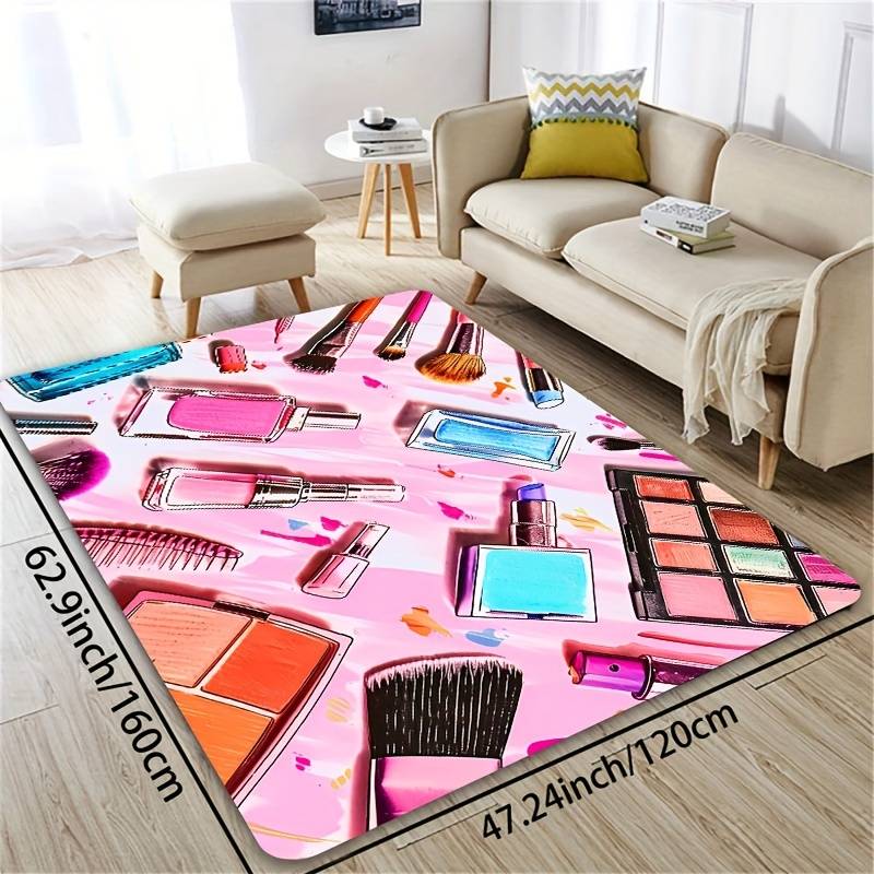 1Pc Pink 47.24x62.99inch 120x160cm Floor Mat