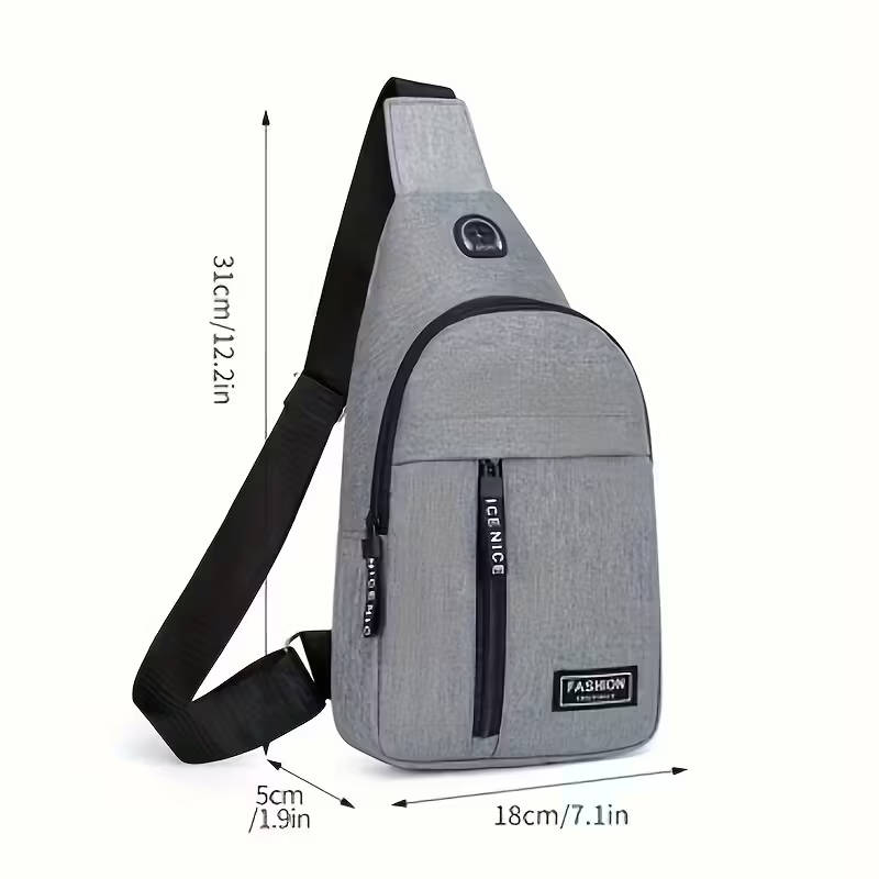 Polyester Chest Bag Waterproof Crossbody Bag