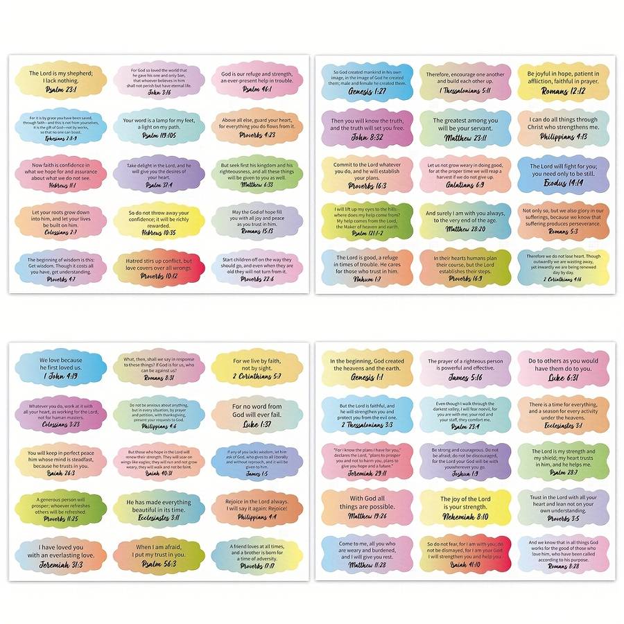 120pcs Jesus Christian Themed Stickers