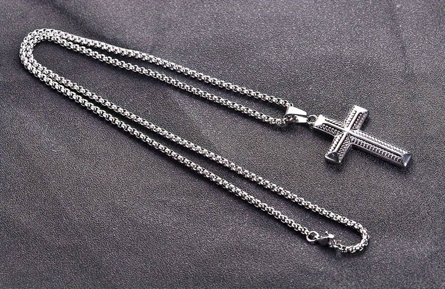 1 Piece Steel Color Pendant Add Chain 60cm Jesus Theme Pendant