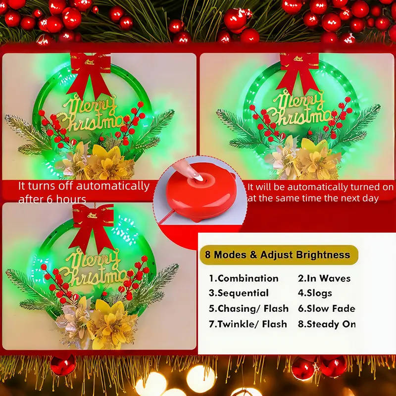2025 New DIY 8 Color Flashing Function Timer Christmas Light Sign