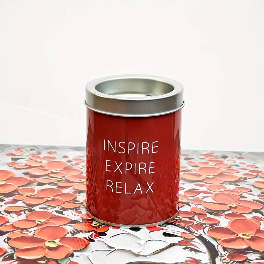 Chic Minimalist Portable Container with Lid Take a Break Inspire or Relax Design