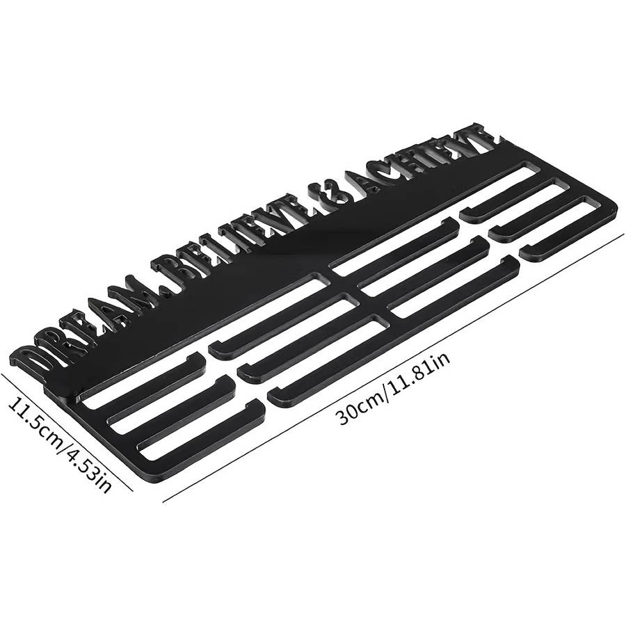 1pc Black Iron Medal Display RackDurable Medal Storage Hanger for Achievements and Awards