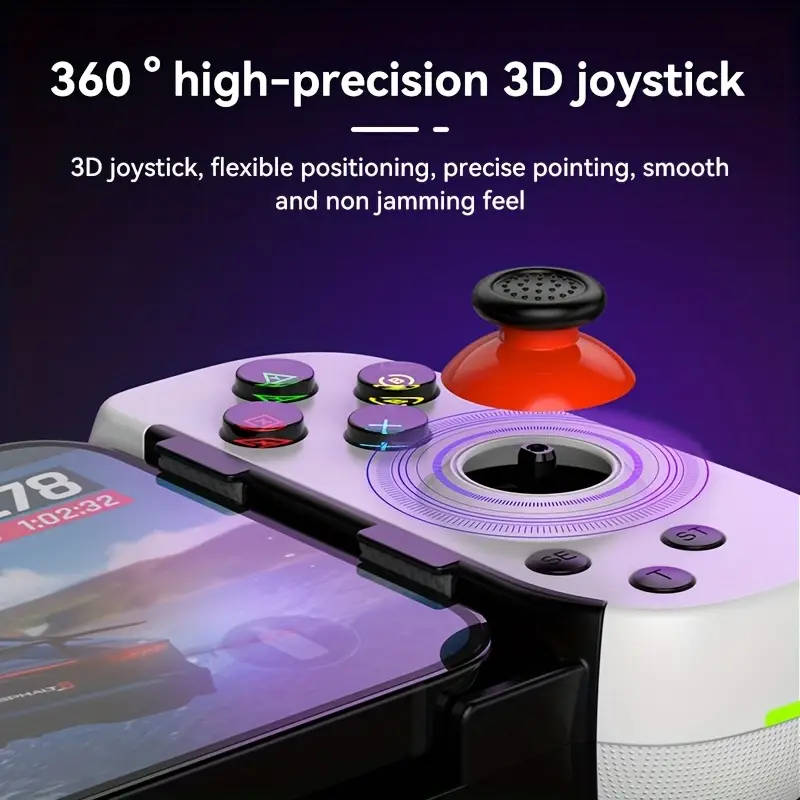 Wireless Mobile Game Controller with Dual Vibration