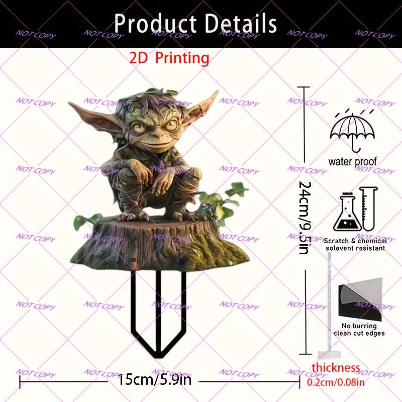 1pc 2D Flat  Printed Decorative Garden Signs Waterproof Appearance Scratch-Resistant Garden Marker