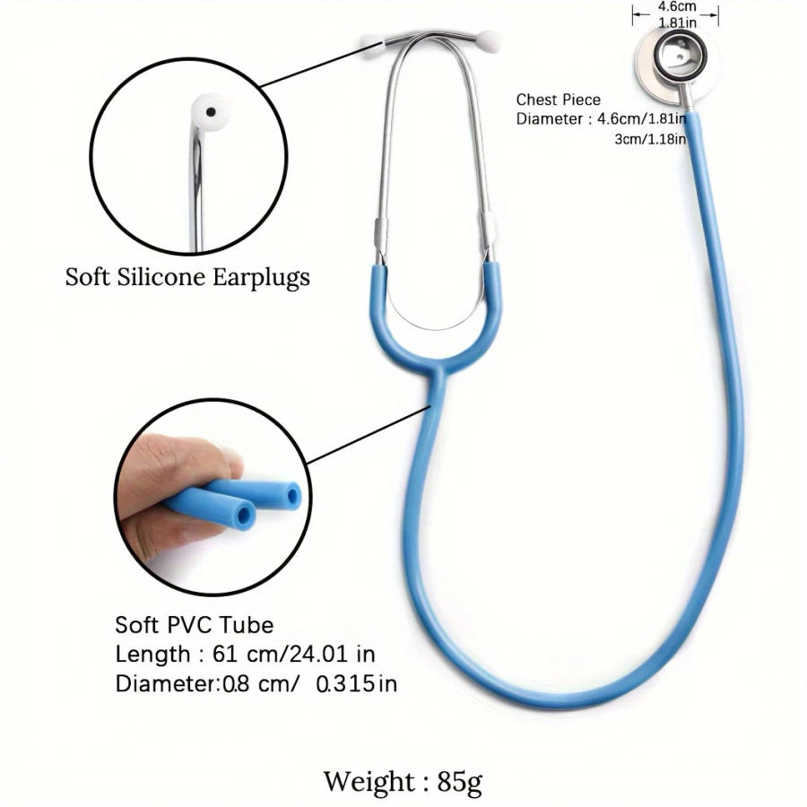 1pc Portable Dual Head Stethoscope-EU Professional Cardiology Medical Stethoscope Medical Equipment