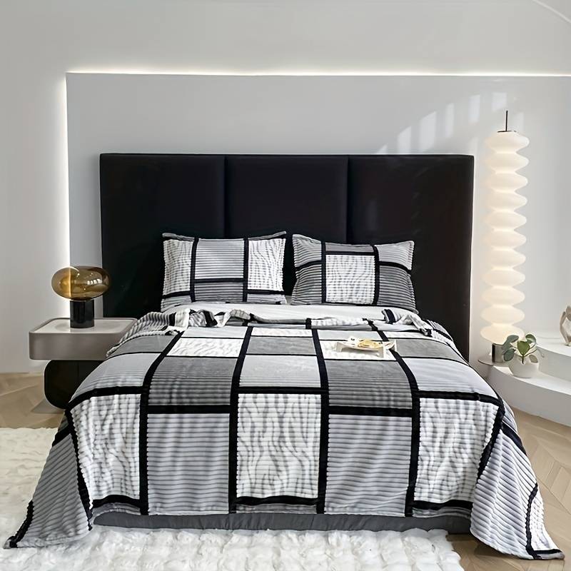 1ps Blanket Color Gray Square size 180x200