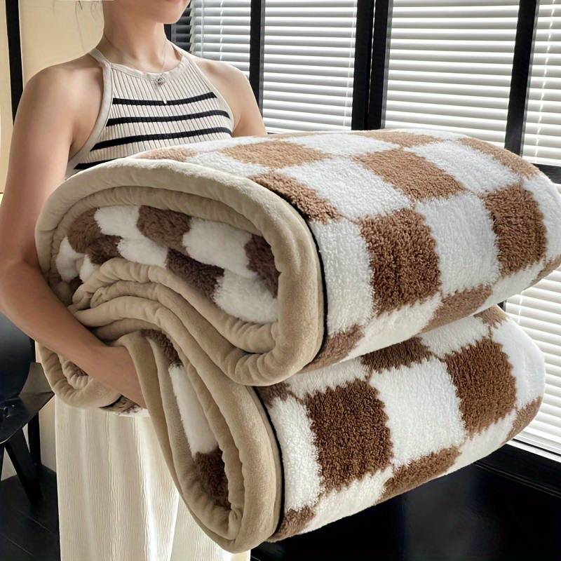 1ps Blanket Color Gray Grid size 200.15cmx230.12cm