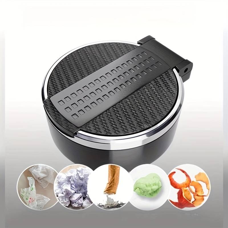 1pc Fit Car Ashtray with Lid Sleek Odor-Resistant ABS Cigarette Holder Cup Holder Compact Des