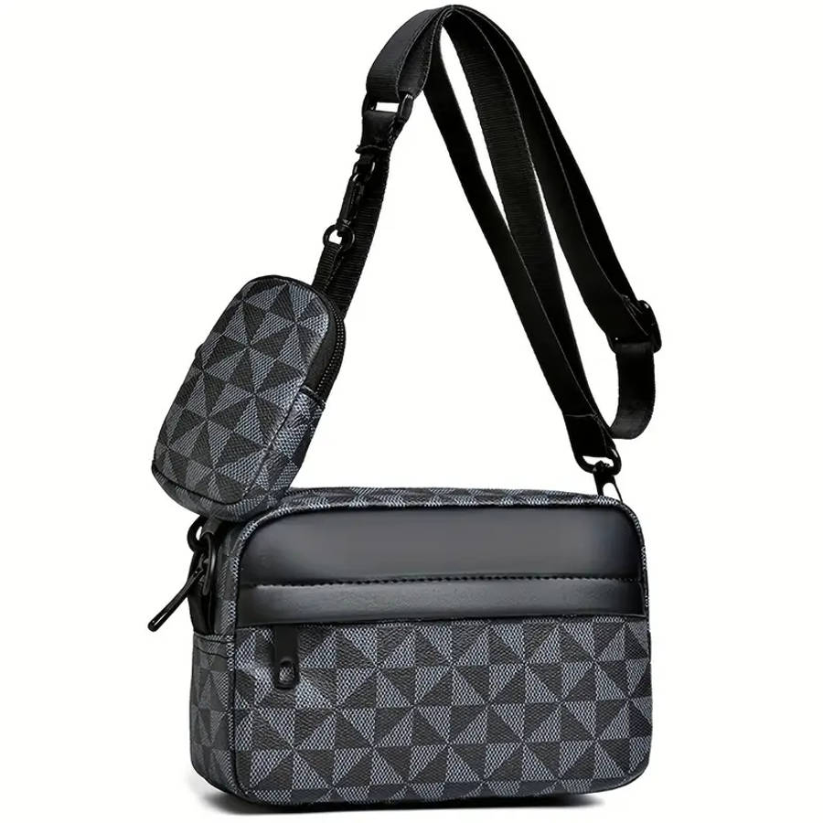 Colorblock Faux Leather Crossbody Bag