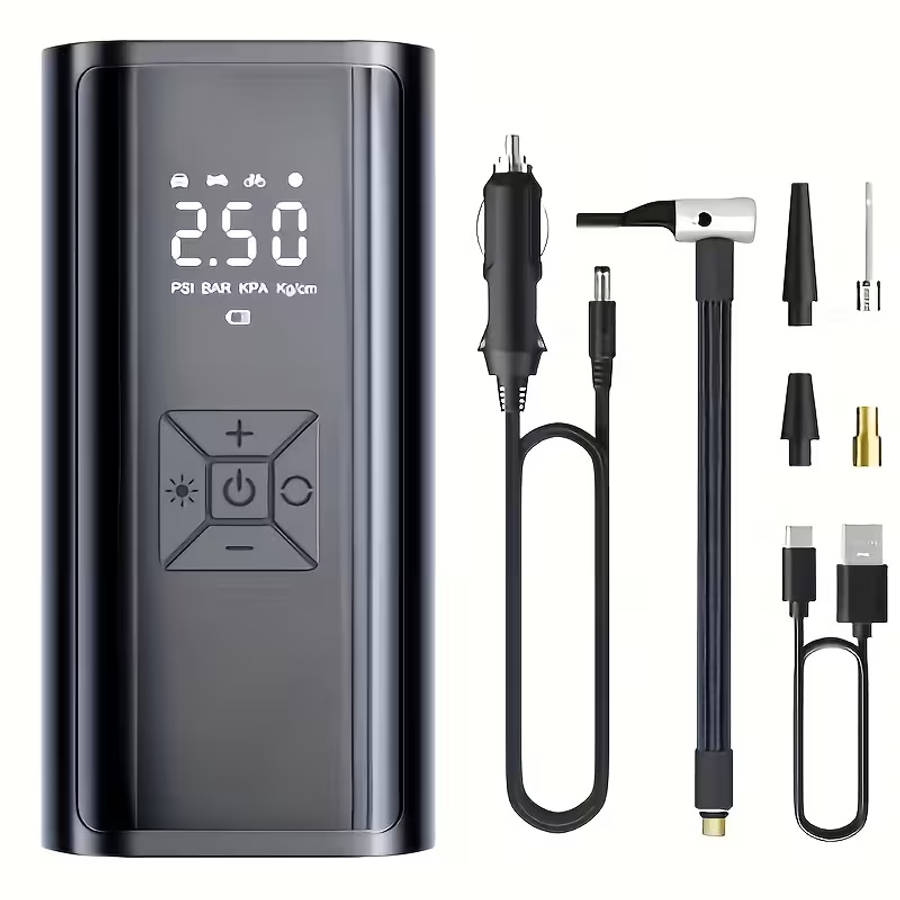 Portable Cordless Tire Inflator Air Compressor 3X Fast 150 PSI Electric Pump