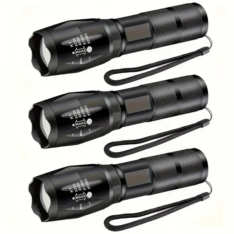 3pcs LED Aluminum Handheld Flashlights