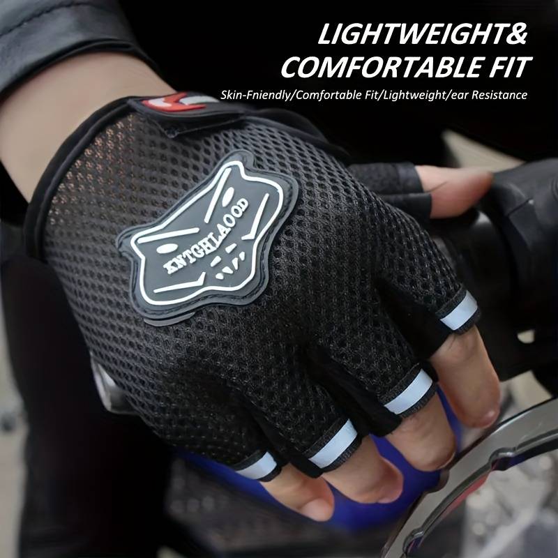 1 Pair Blue Outdoor Sports Gloves