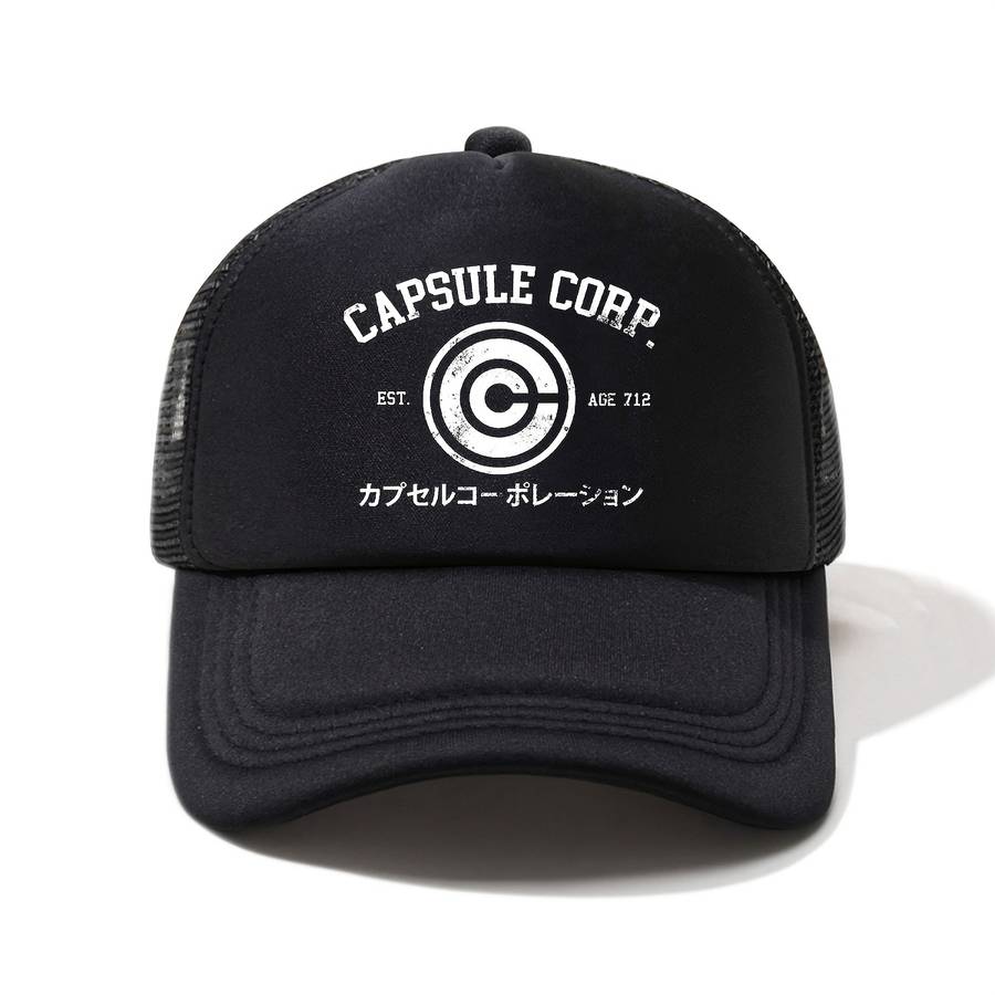 1pc Anime Printed Half Mesh Baseball Cap Unisex Outdoor Simple Fashion Lightweight Portabl