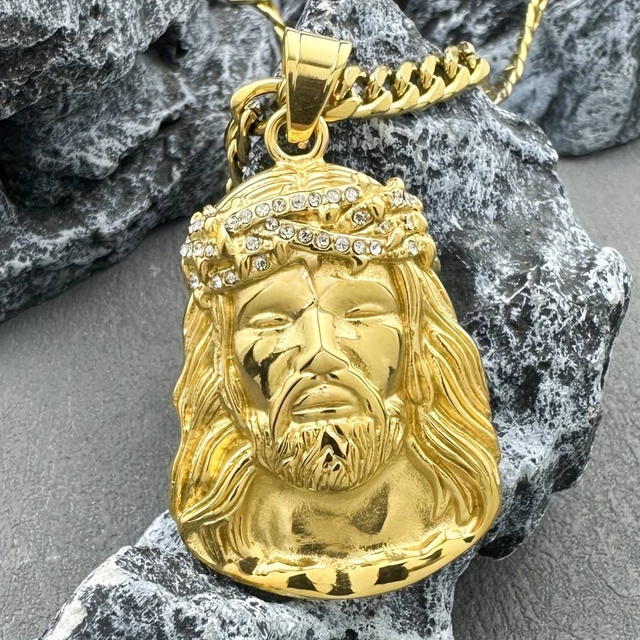 1 Piece Silvery Jesus Theme Pendant