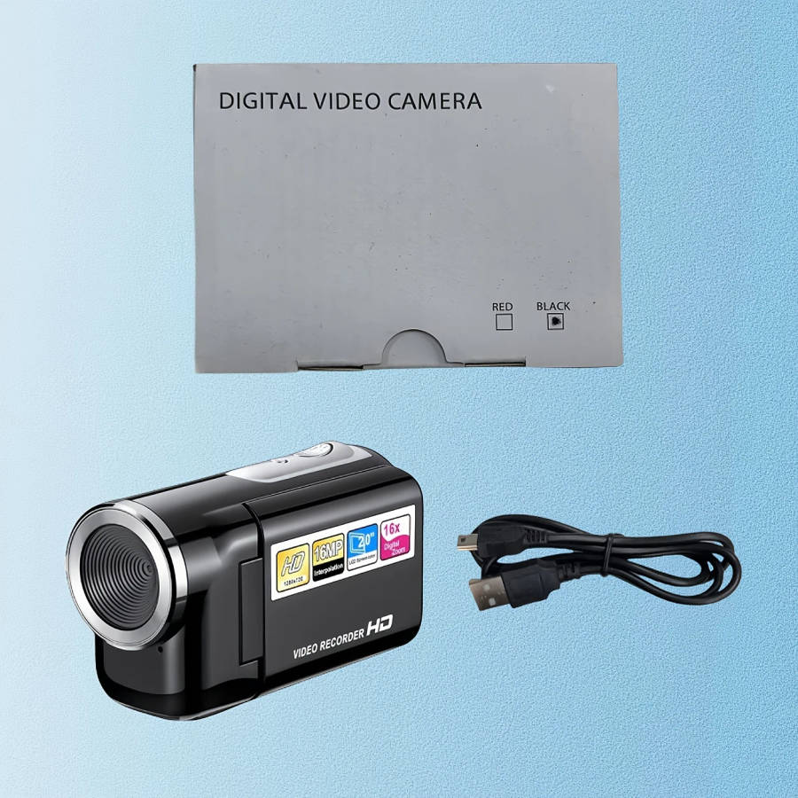 1pc DV Camera with 5.08cm HD IPS Screen 720p Video Capture 8x Digital Zoom Compact Portable Video