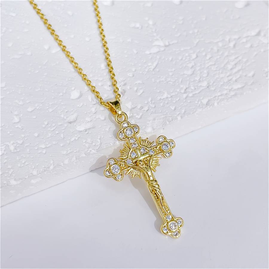 1 Piece Golden Jesus Theme Pendant