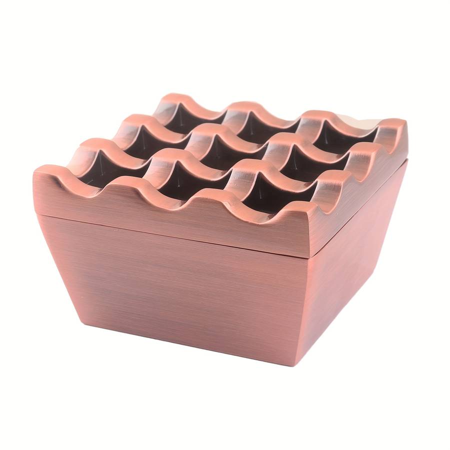 1pc Classic Metal Ashtray for Cigarettes Cigars Windproof Perfect for Outdoor Use Restaurants